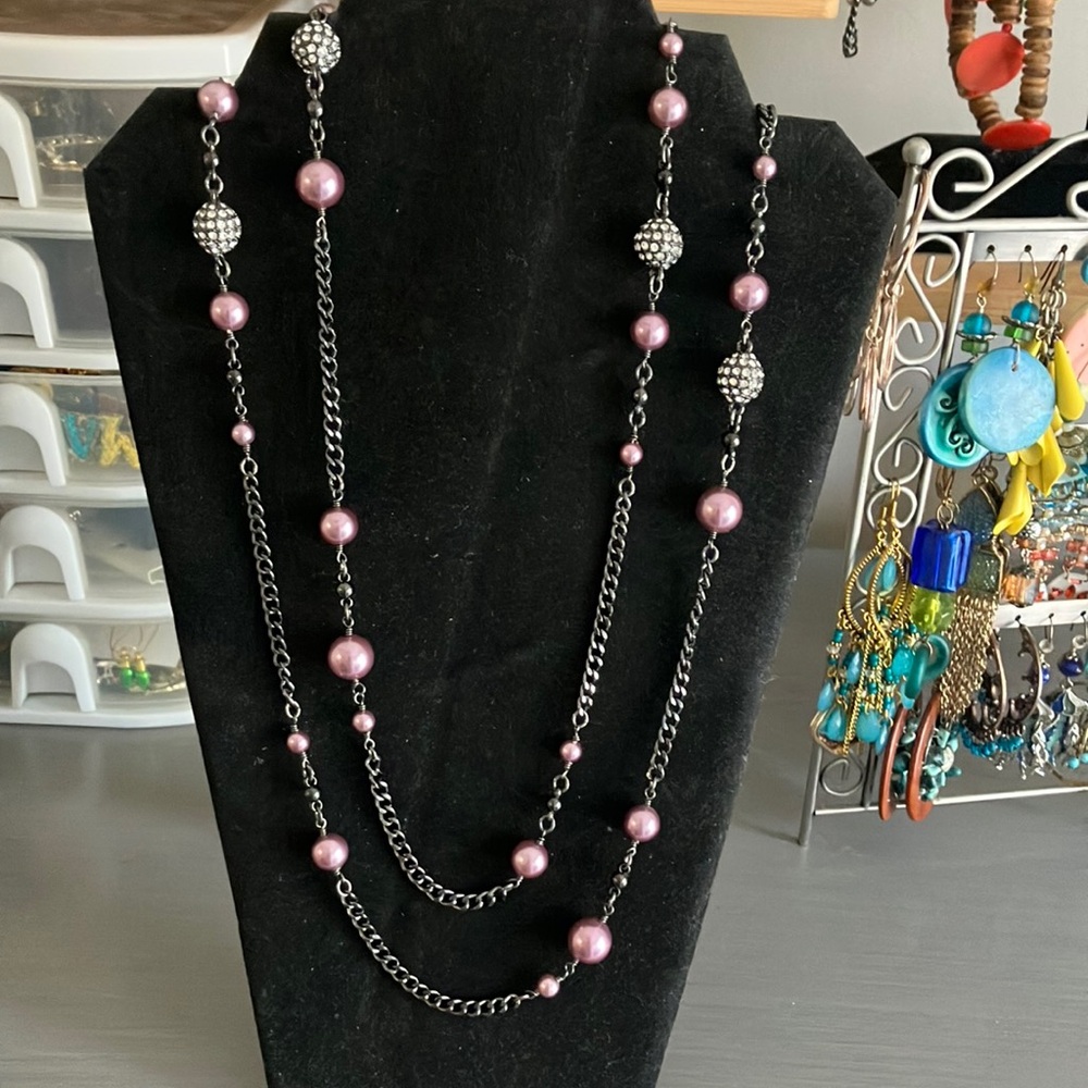 J. Crew choice of Silver and Purple Necklace Elegant necklaces